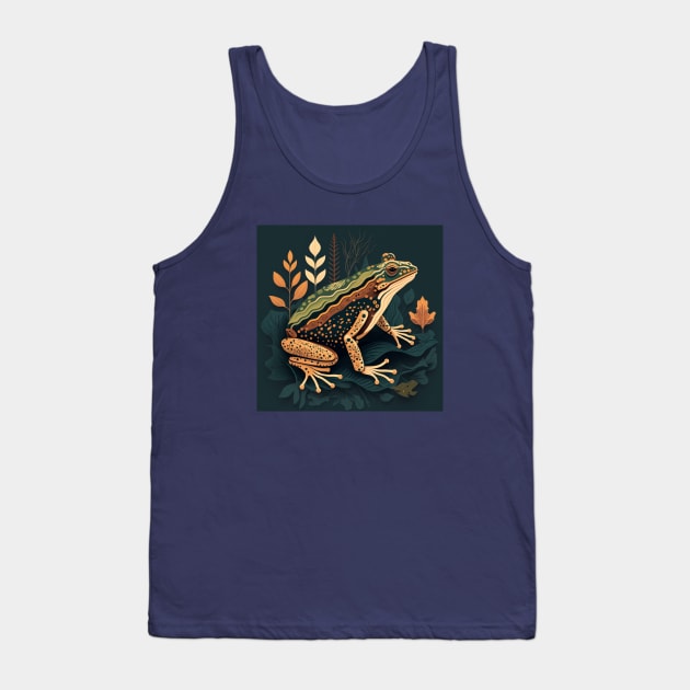 Natural Frog Design Tank Top by Star Scrunch